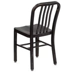 Sedia da interno/esterno in metallo di grado commerciale Flash Furniture