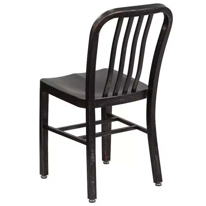 Sedia da interno/esterno in metallo di grado commerciale Flash Furniture