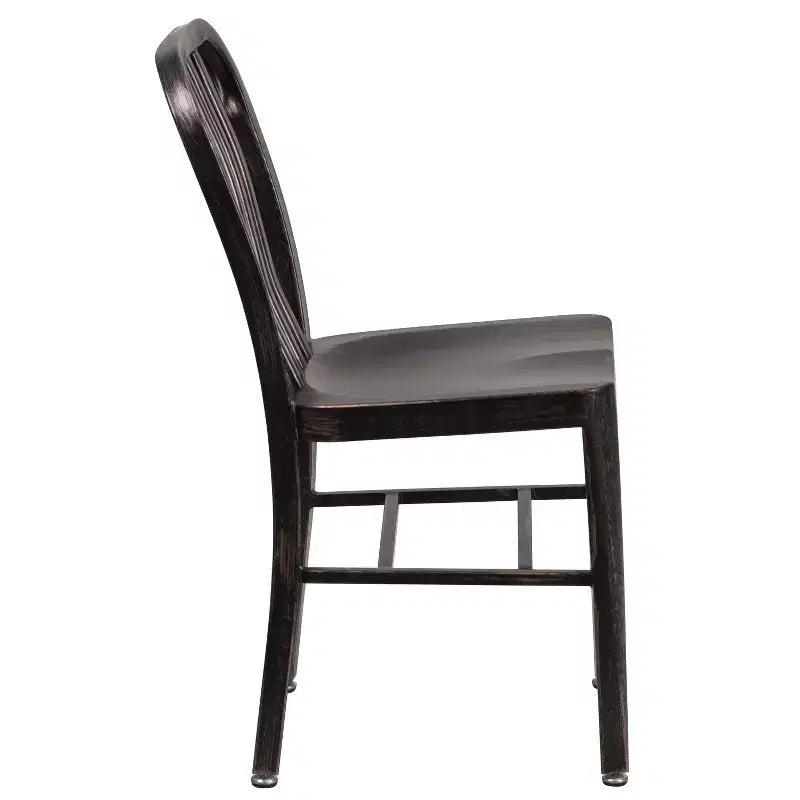 Sedia da interno/esterno in metallo di grado commerciale Flash Furniture