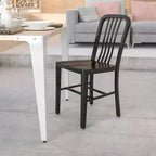 Sedia da interno/esterno in metallo di grado commerciale Flash Furniture