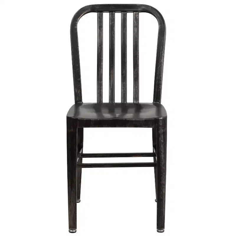 Sedia da interno/esterno in metallo di grado commerciale Flash Furniture