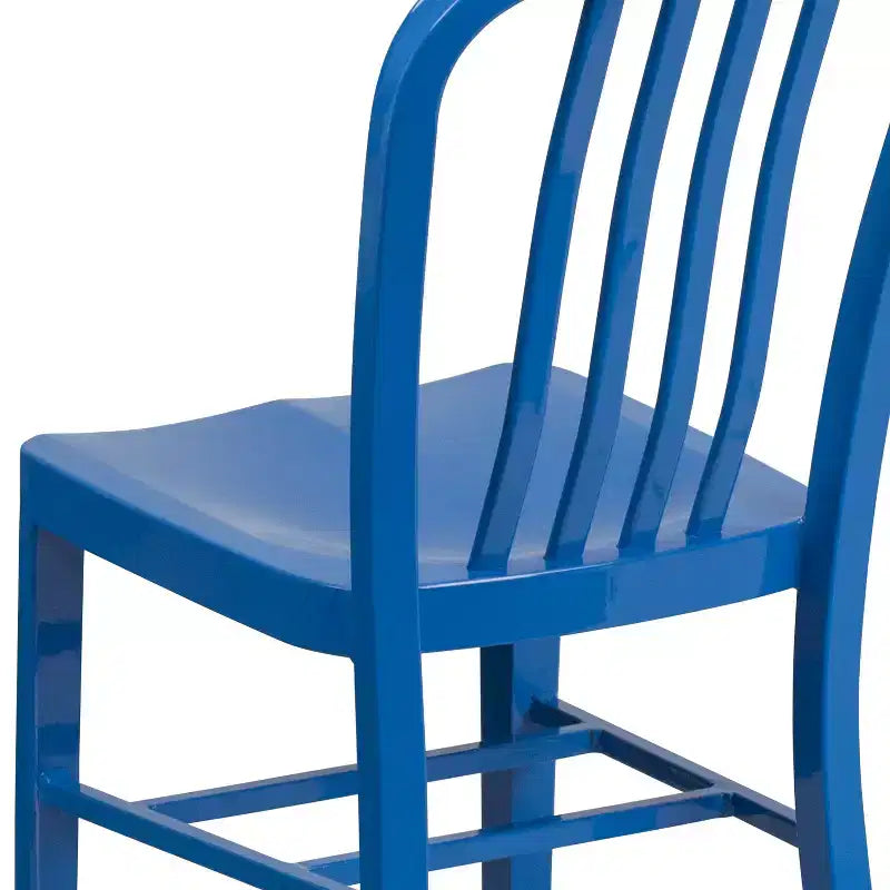 Sedia da interno/esterno in metallo di grado commerciale Flash Furniture