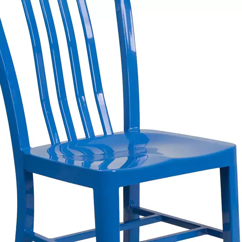 Sedia da interno/esterno in metallo di grado commerciale Flash Furniture