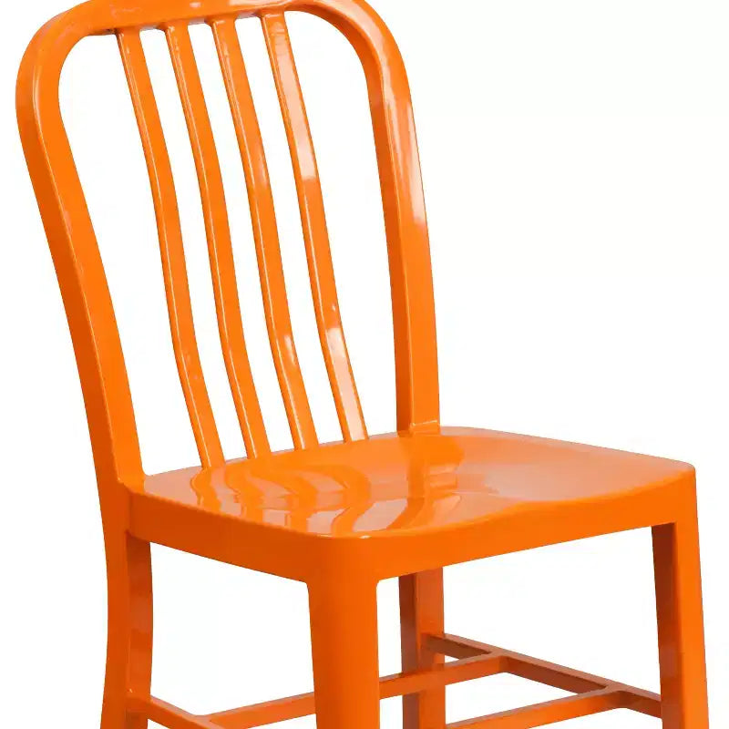 Sedia da interno/esterno in metallo di grado commerciale Flash Furniture