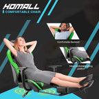 Sedia da gaming con poggiapiedi - Sedia da scrivania ergonomica