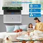 Condizionatore da Finestra Intelligente Acekool 6.000 BTU, Climatizzatore da Stanza Wi-Fi con Telecomando, Raffreddamento Silenzioso per Ambienti Fino a 23 Mq