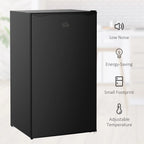 Mini Frigo da 90 litri con congelatore, Frigorifero Compatto Monoporta con Termostato Regolabile per Camera da Letto