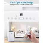 Climatiseur portable 14 000 BTU, Climatiseur avec télécommande, Fonctions Froid, Ventilateur et Déshumidificateur, Mode Veille/Minuterie 24h, Refroidit 65 m²