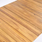 Christopher Knight Home Irene Set da pranzo da esterno rustico a 9 pezzi in legno di acacia con sedie con schienale curvo e cuscini