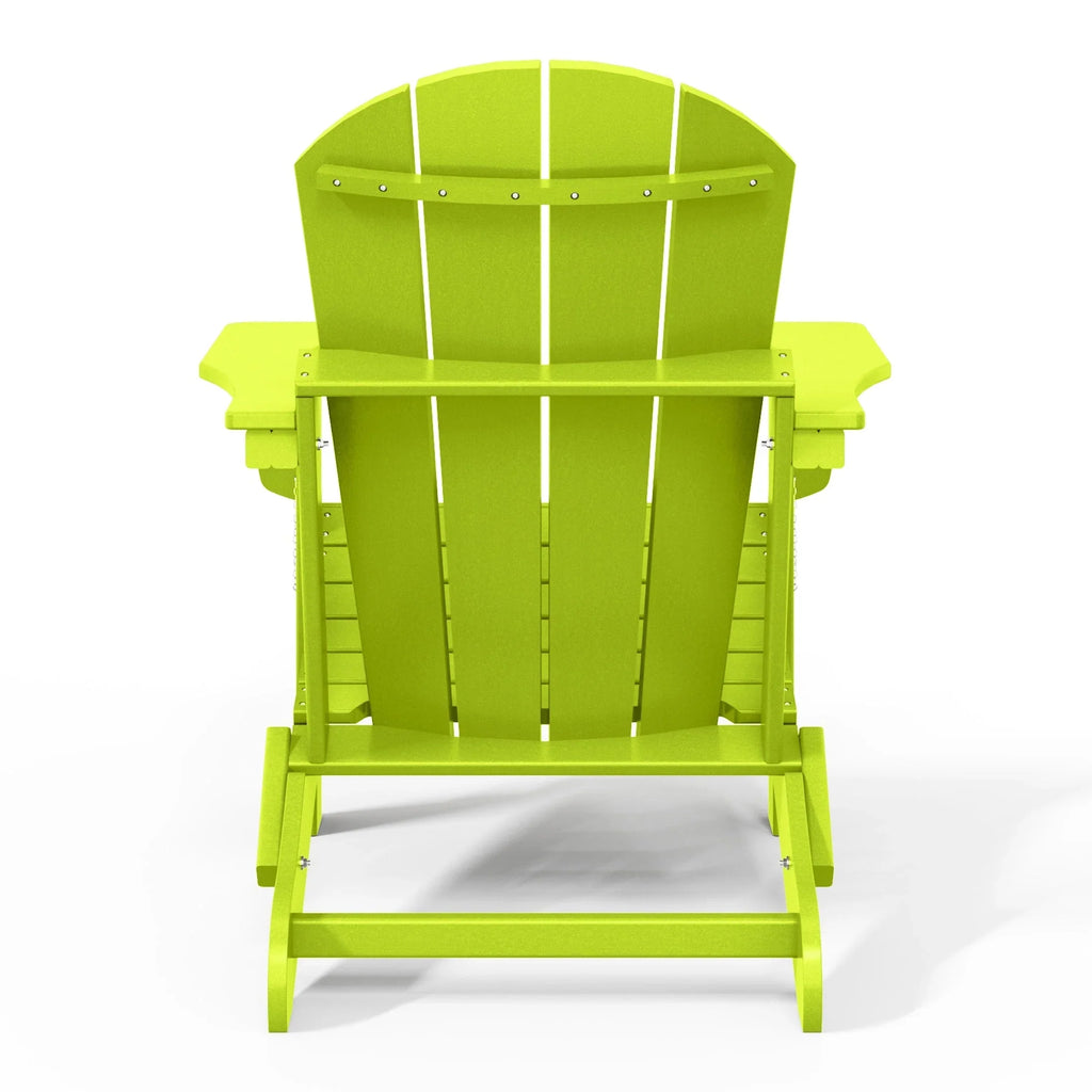 Polytrends Laguna Sedia Adirondack Pieghevole da Esterno per Patio Resistente allo Sbiadimento e alle Intemperie