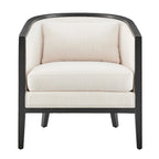 Poltrona d'Appoggio in Lino Tillman con Rattan