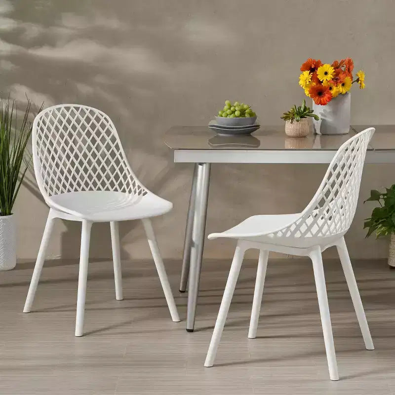 Sedia da pranzo moderna Lily (confezione da 2) in resina - Christopher Knight Home