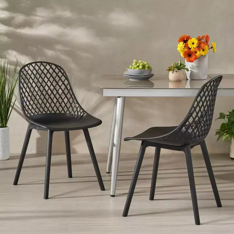 Sedia da pranzo moderna Lily (confezione da 2) in resina - Christopher Knight Home