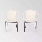 Java 2pk Faux Rattan Modern Club Chairs - Christopher Knight Home