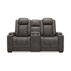 Divanetto reclinabile elettrico Signature Design by Ashley HyllMont grigio con consolle - 71.75 L x 39 P x 44 A