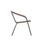 Chaise empilable de restaurant en métal Lila Flash Furniture avec lattes en aluminium