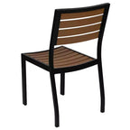 Sedia da esterno Flash Furniture con doghe in poly effetto teak