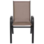 Emma e Oliver, set da 4 sedie impilabili da esterno con materiale Flex Comfort - Sedia impilabile da patio