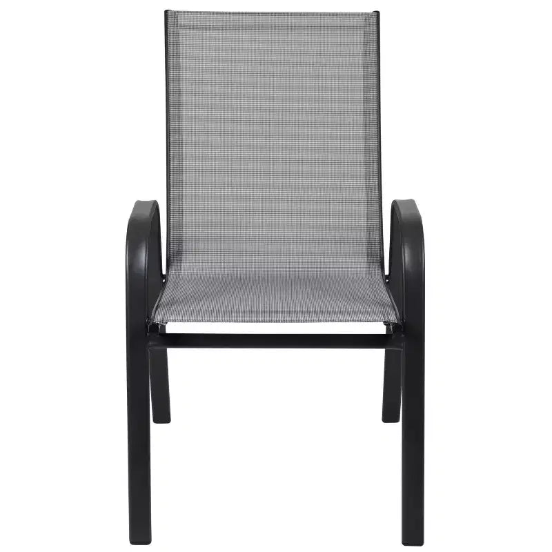 Emma e Oliver, set da 4 sedie impilabili da esterno con materiale Flex Comfort - Sedia impilabile da patio