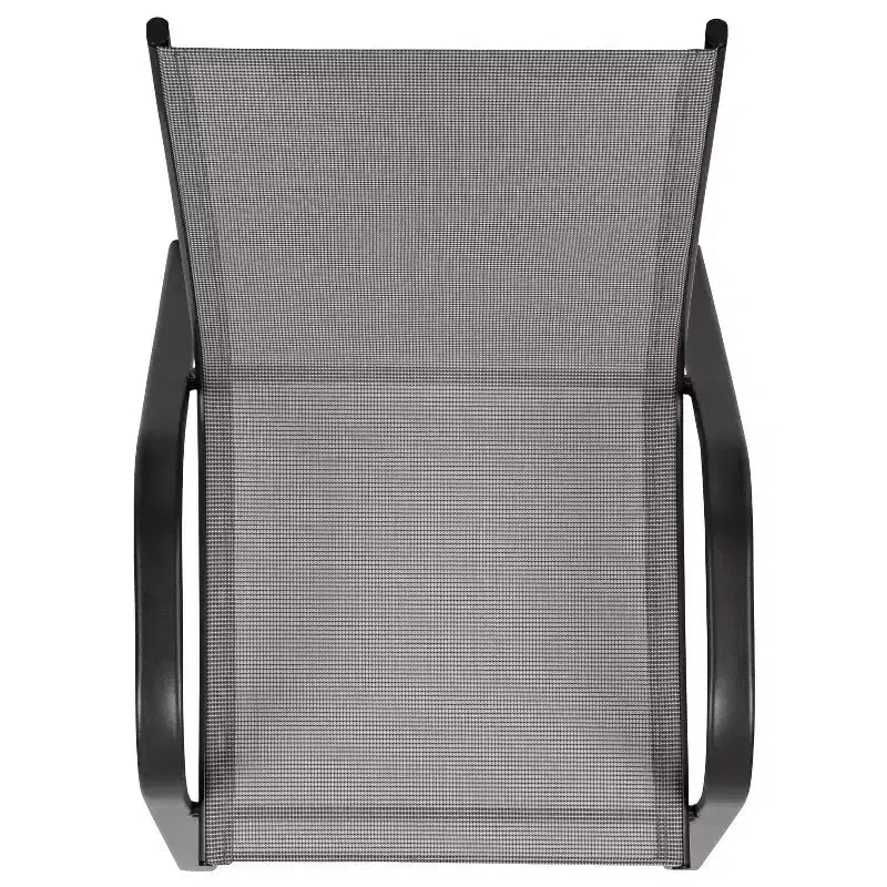 Emma e Oliver, set da 4 sedie impilabili da esterno con materiale Flex Comfort - Sedia impilabile da patio