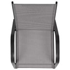 Emma e Oliver, set da 4 sedie impilabili da esterno con materiale Flex Comfort - Sedia impilabile da patio