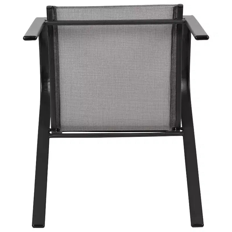 Emma e Oliver, set da 4 sedie impilabili da esterno con materiale Flex Comfort - Sedia impilabile da patio