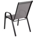 Emma e Oliver, set da 4 sedie impilabili da esterno con materiale Flex Comfort - Sedia impilabile da patio