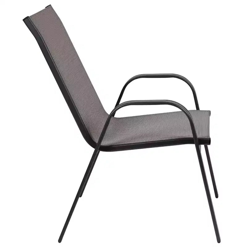 Emma e Oliver, set da 4 sedie impilabili da esterno con materiale Flex Comfort - Sedia impilabile da patio