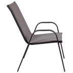 Emma e Oliver, set da 4 sedie impilabili da esterno con materiale Flex Comfort - Sedia impilabile da patio