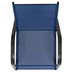 Emma e Oliver, set da 4 sedie impilabili da esterno con materiale Flex Comfort - Sedia impilabile da patio