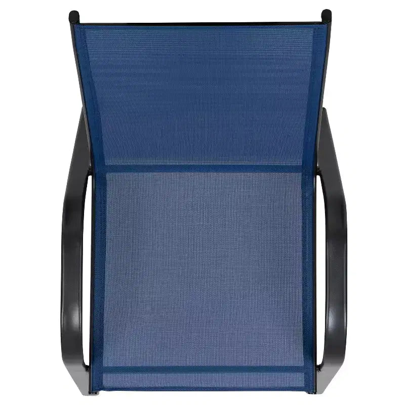 Emma e Oliver, set da 4 sedie impilabili da esterno con materiale Flex Comfort - Sedia impilabile da patio