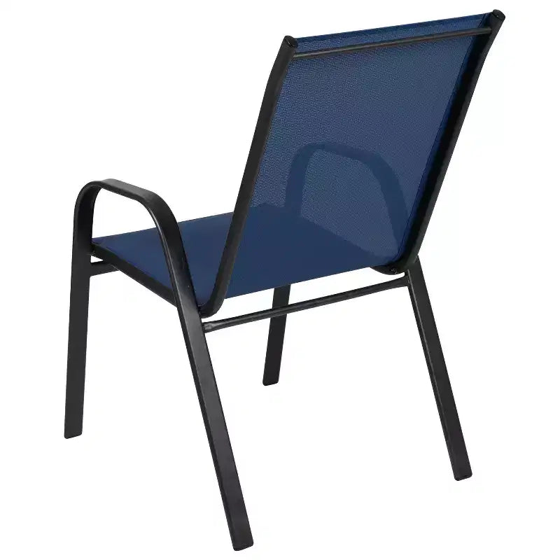 Emma e Oliver, set da 4 sedie impilabili da esterno con materiale Flex Comfort - Sedia impilabile da patio