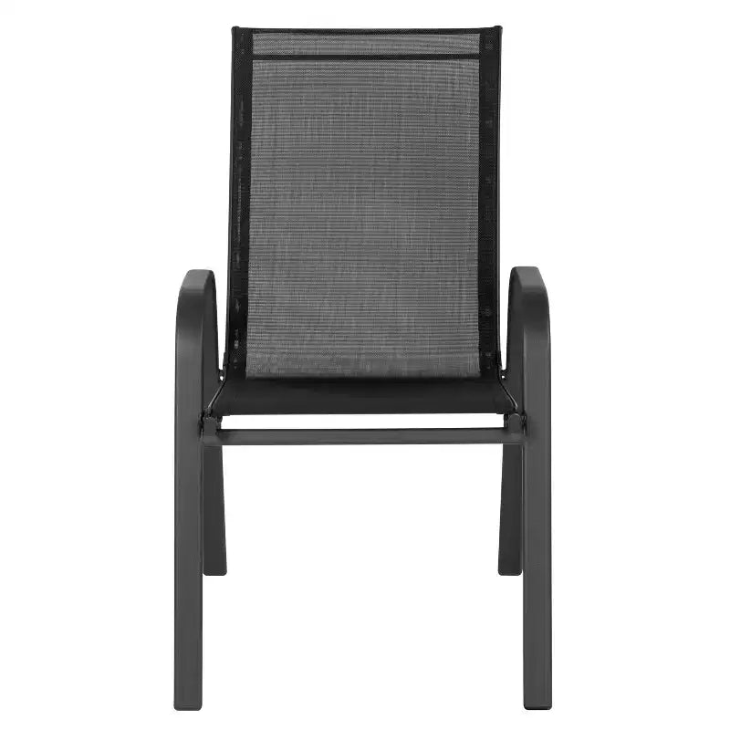 Emma e Oliver, set da 4 sedie impilabili da esterno con materiale Flex Comfort - Sedia impilabile da patio