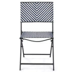 Costway Lot de 4 chaises de salle à manger pliantes en rotin pour patio, camping, jardin portable
