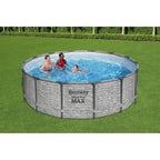 Piscina Fuori Terra Rotonda Bestway Steel Pro MAX con Pompa e Copertura
