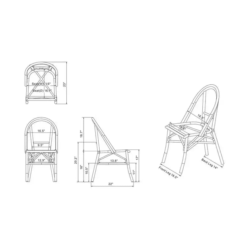 Set di 2 sedie da bancone da esterno Benton 24/7 Shop At Home