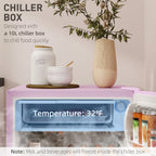Mini Frigo da 90 litri con congelatore, Frigorifero Compatto Monoporta con Termostato Regolabile per Camera da Letto