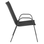 Merrick Lane Lot de 4 chaises de patio empilables Manado en métal avec matériau Flex Comfort