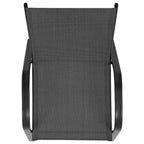 Merrick Lane Lot de 4 chaises de patio empilables Manado en métal avec matériau Flex Comfort