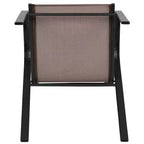 Merrick Lane Lot de 4 chaises de patio empilables Manado en métal avec matériau Flex Comfort