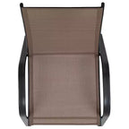 Merrick Lane Lot de 4 chaises de patio empilables Manado en métal avec matériau Flex Comfort