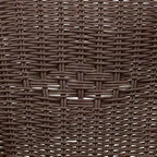 Sedia impilabile da esterni in rattan Merrick Lane serie Esna con telaio in alluminio effetto bambù e braccioli integrati