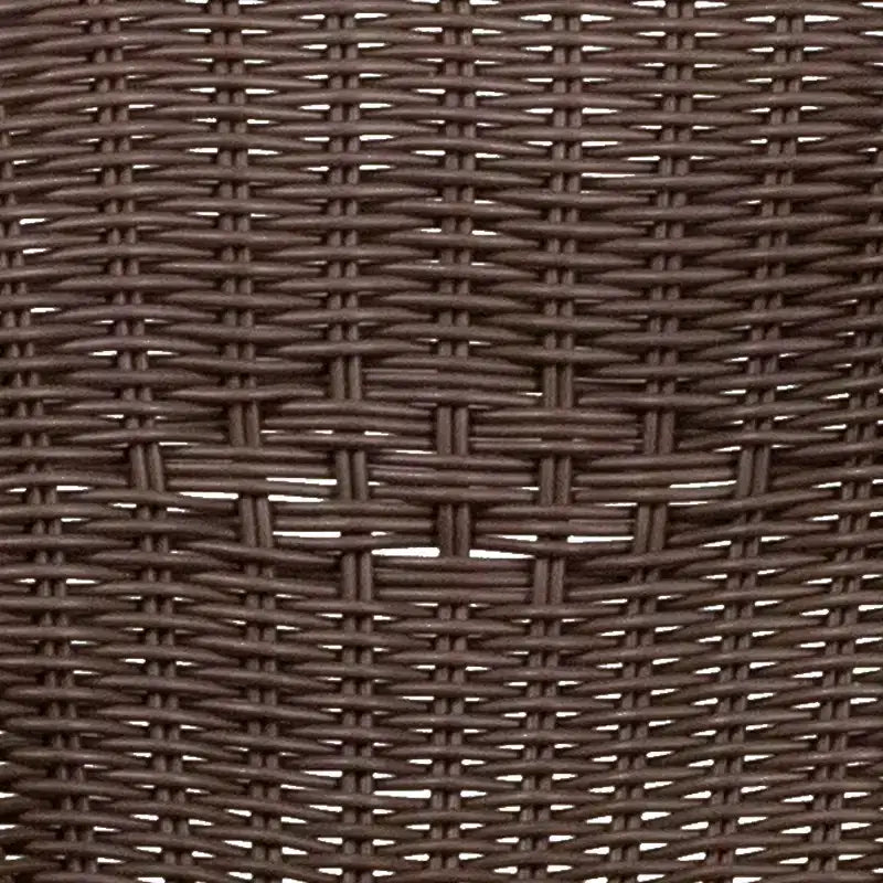 Sedia impilabile da esterni in rattan Merrick Lane serie Esna con telaio in alluminio effetto bambù e braccioli integrati