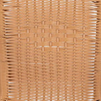 Sedia impilabile da ristorante Emma and Oliver 4 Pack in Rattan per interni ed esterni con schienale curvo