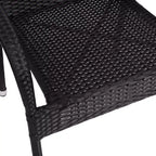 Sedie da pranzo in vimini Flash Furniture Maxim per interni/esterni con telaio in acciaio resistente allo sbiadimento e alle intemperie per patio e ponte