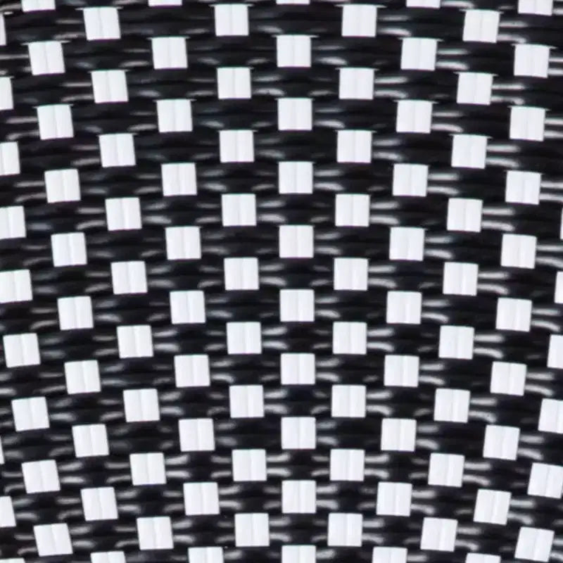 Flash Furniture Bordeaux Sedia impilabile da bistrò commerciale per interni/esterni, schienale e seduta in rattan PE, struttura in alluminio con stampa bambù
