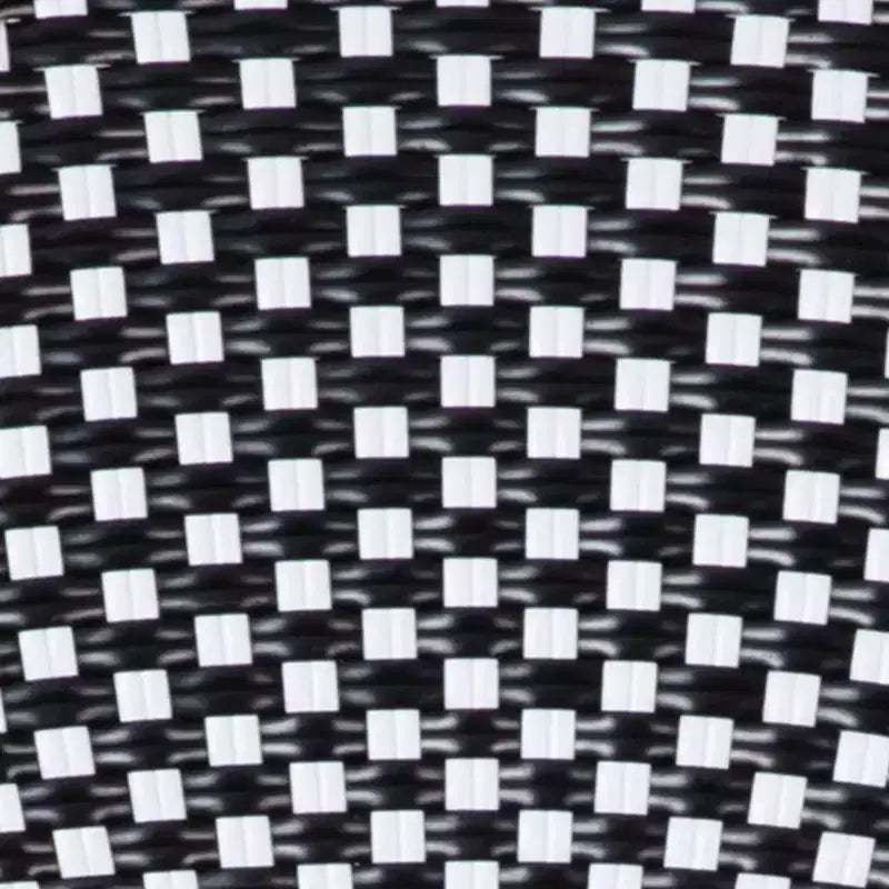 Flash Furniture Bordeaux, Set di 2 Sedie Impilabili da Bistrò Commerciale per Interni/Esterni, Schienale e Seduta in Rattan PE, Struttura in Alluminio con Stampa Effetto Bambù