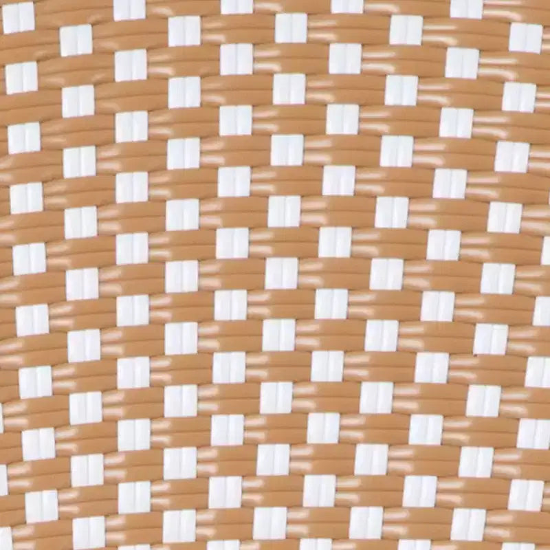 Flash Furniture Lourdes - Chaise bistrot empilable commerciale pour l'intérieur/extérieur, dossier et assise en rotin PE, cadre en aluminium imprimé bambou