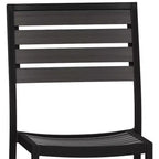 Flash Furniture Lark Sedia da esterno con doghe in poly finto teak, set da 2