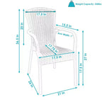 Chaise de salle à manger Sunnydaze Segesta d'extérieur/d'intérieur de qualité commerciale en plastique au design imitation bois, résistante aux intempéries